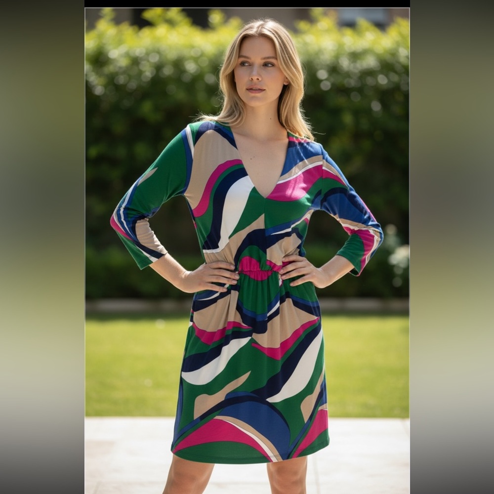 Trina Turk Vibrant Multicolor Mini Dress